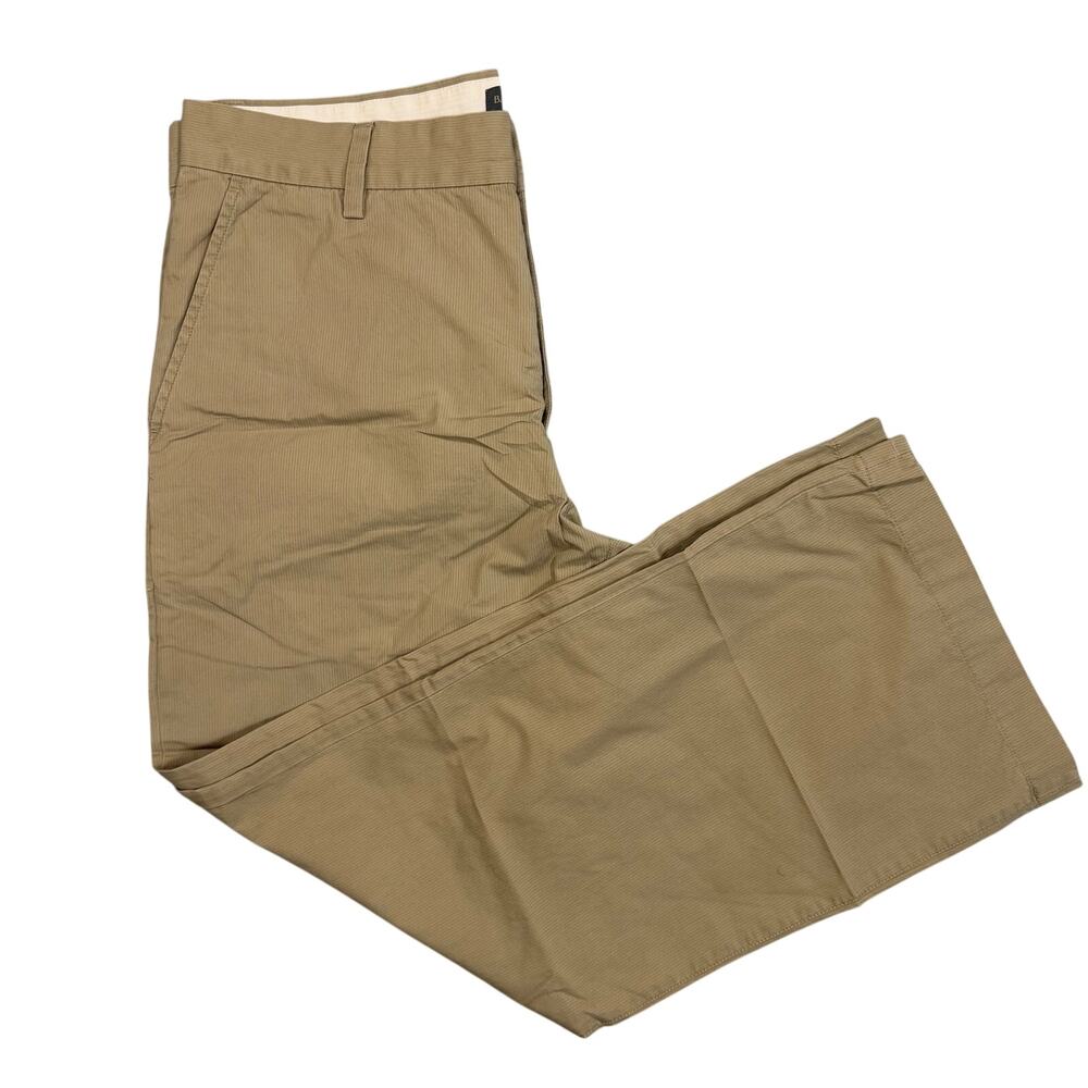 Banana Republic Mens 35x30 Khaki Chino Pants Tan Flat Front Casual Business